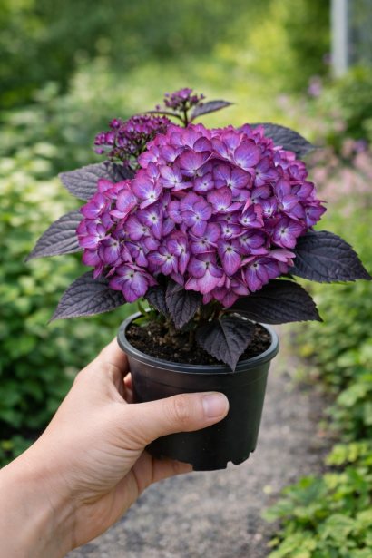 Hydrangea macrophylla Эклипс Пурпл